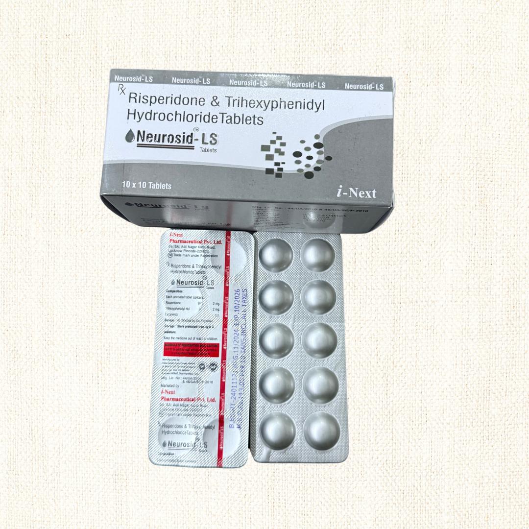 Risperidone & Triheexyphenidyl Hydrochloride Tablets Neurosid-LS (2)