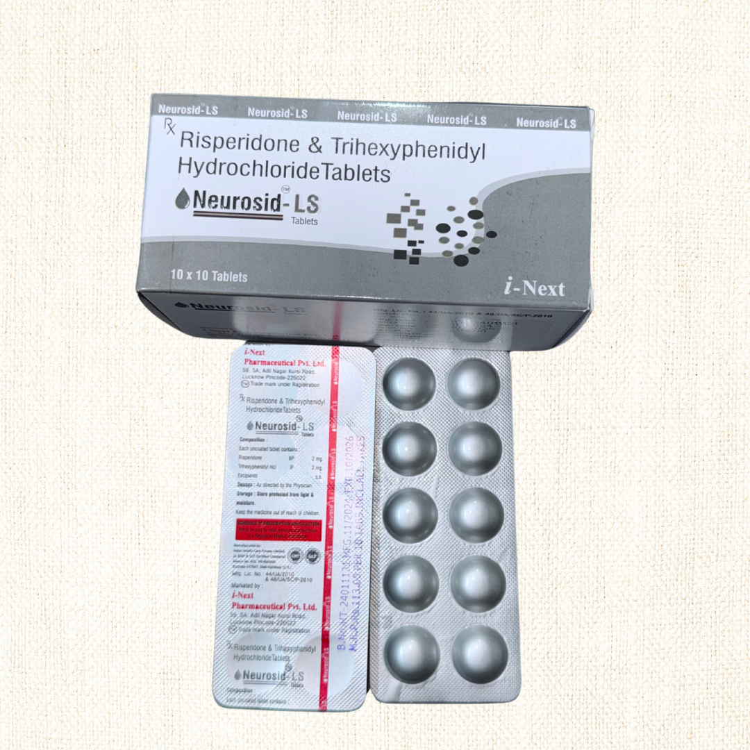 Risperidone & Triheexyphenidyl Hydrochloride Tablets Neurosid-LS (3)